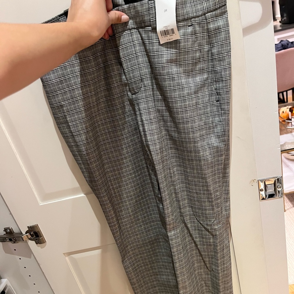 Banana republic grey patterned work pants